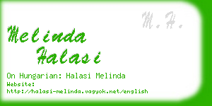 melinda halasi business card